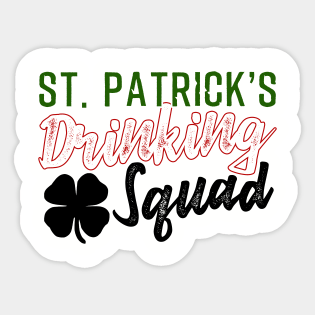 St Patrick's Drinking Squad Sticker by chatchimp